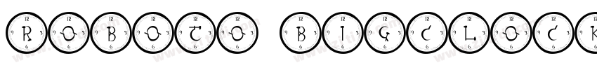 Roboto BigClock字体转换
